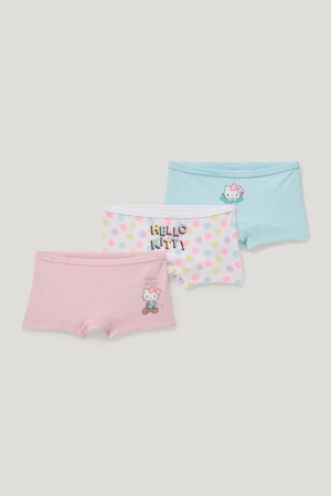 C&A Multipack Of 3 Hello Kitty Organic Baumwoll Unterwäsche Mädchen Rosa | NAWBH-1724