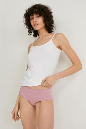 C&A Multipack Of 3 Hipster Briefs Unterwäsche Damen Dunkelrosa | ASUWB-7506