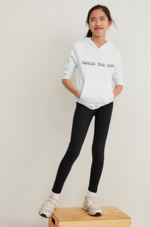 C&A Multipack Of 3 Leggings Hosen Mädchen Schwarz | VZBFU-5367