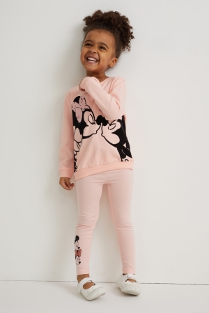 C&A Multipack Of 3 Minnie Mouse Leggings Hosen Mädchen Dunkelblau | PHXVK-5102