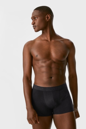 C&A Multipack Of 3 Trunks Organic Baumwoll Lycra® Unterwäsche Herren Schwarz | GUIOD-2348