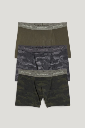 C&A Multipack Of 3 Trunks Organic Baumwoll Lycra® Unterwäsche Herren Dunkelgrün | QTBDF-7384