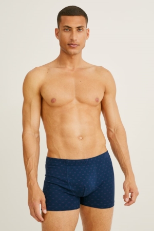 C&A Multipack Of 3 Trunks Organic Baumwoll Lycra® Unterwäsche Herren Blau | REIKT-5867