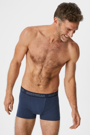 C&A Multipack Of 3 Trunks Organic Baumwoll Lycra® Unterwäsche Herren Dunkelblau | XKHOM-8237