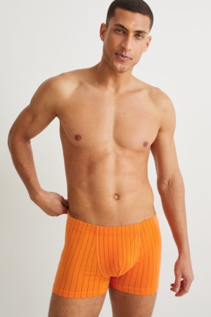 C&A Multipack Of 3 Trunks Organic Baumwoll Unterwäsche Herren Orange | XVZMJ-3216