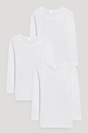 C&A Multipack Of 3 Vest Organic Baumwoll Unterwäsche Jungen Weiß | MBWSC-2460
