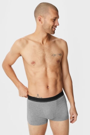 C&A Multipack Of 5 Trunks Organic Baumwoll Lycra® Unterwäsche Herren Grau | FYECL-5482