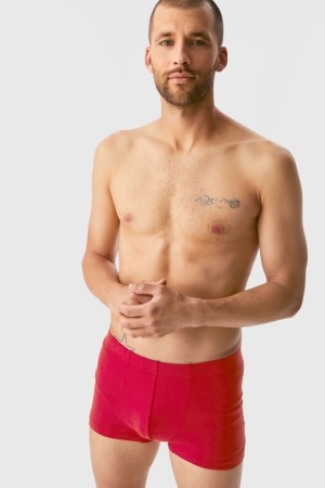 C&A Multipack Of 5 Trunks Organic Baumwoll Unterwäsche Herren Rot Schwarz | OZIYN-3085