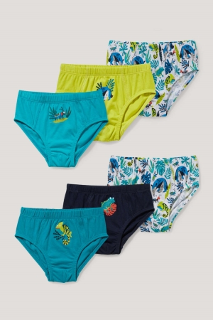 C&A Multipack Of 6 Briefs Organic Baumwoll Unterwäsche Jungen Blau | ULFGQ-7091