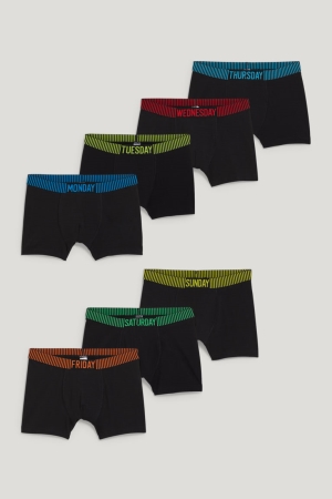 C&A Multipack Of 7 Trunks Unterwäsche Jungen Schwarz | XQPZE-6547