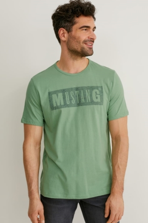 C&A Mustang T-shirts Herren Grün | YXACQ-6590