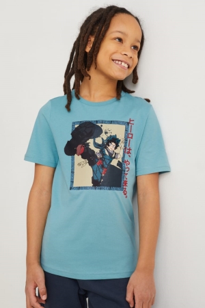 C&A My Hero Academia Sleeve T-shirts Jungen Türkis | HVASK-4128