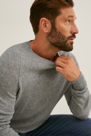 C&A New Wolle Jumper Herren Hellgrau | VPLWO-7254