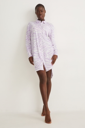 C&A NightPatterned Nachtwäsche Damen Helllila | AHBEO-6592