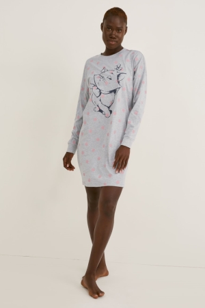 C&A NightPolka Dot Aristocats Nachtwäsche Damen Hellgrau | SFPOJ-9431