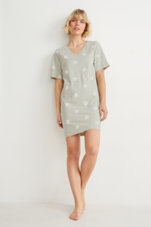 C&A NightPolka Dot Nachtwäsche Damen Hellbeige | MIYVP-7865