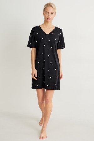 C&A Night Nachtwäsche Damen Dunkelgrau | TUCBR-0138