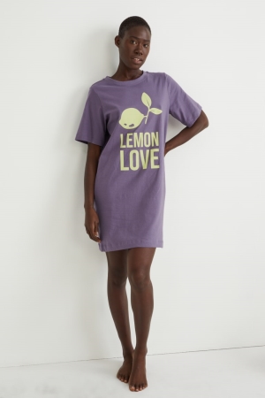 C&A Night Nachtwäsche Damen Lila | KFXQV-8204