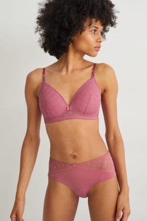 C&A Non-wired Bra Gepolstert Lycra® Unterwäsche Damen Rosa | JPHKL-3829