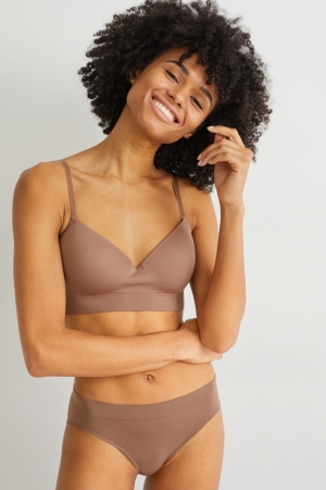 C&A Non-wired Bra Gepolstert Seamless Unterwäsche Damen Braun | XIJAE-9578