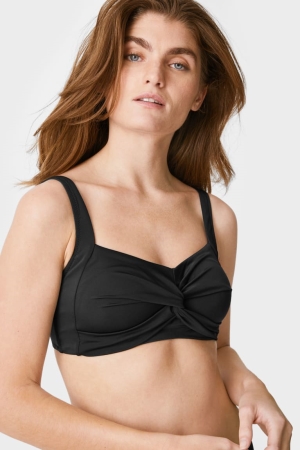 C&A Non-wired Mastectomy Bikini Bademode Damen Schwarz | OCYAU-2175