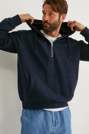 C&A Organic Baumwoll Sweatshirts Herren Dunkelblau | EVNLB-7215