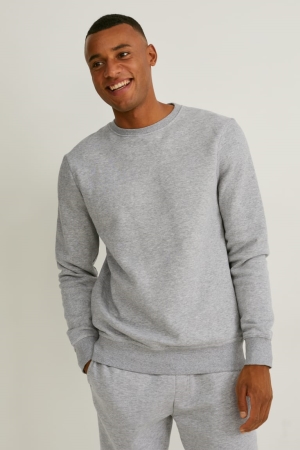 C&A Organic Baumwoll Sweatshirts Herren Hellgrau | HQEZP-1643