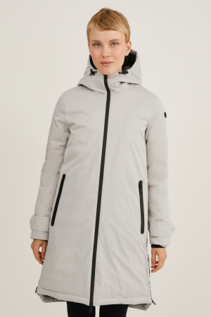 C&A Outdoor With Hood Thermolite® Ecomade Mäntel Damen Hellgrau | VDIMN-2516