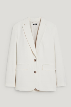 C&A Oversized With Recycled Polyester Blazer Damen Weiß | MWLDC-6249
