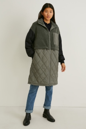 C&A Parka Recycled Mäntel Damen Dunkelgrün | SDLBE-1023