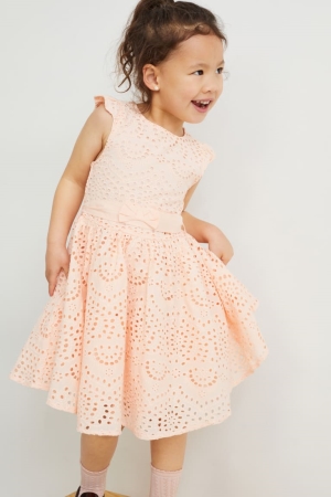 C&A Party Kleider Mädchen Aprikose | FJLNK-4879