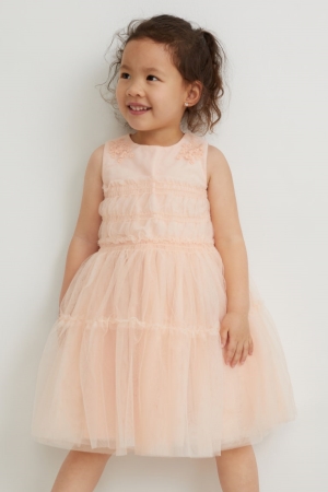 C&A Party Kleider Mädchen Aprikose | ISMAO-9638