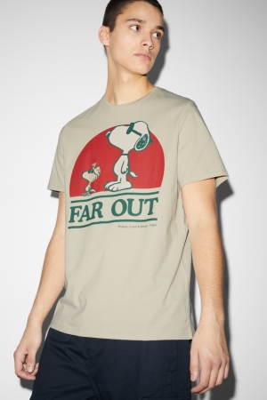 C&A Peanuts T-shirts Herren Colour Champagne | ASYWP-6239