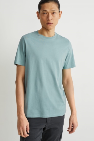 C&A Pima Baumwoll T-shirts Herren Mintfarben Grün | RDFKC-6725