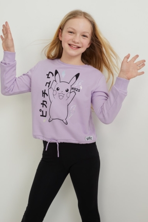 C&A Pokémon Sweatshirts Mädchen Helllila | KHPNU-9456