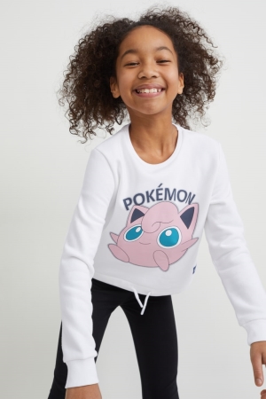 C&A Pokémon Sweatshirts Mädchen Weiß | WGQCS-0458