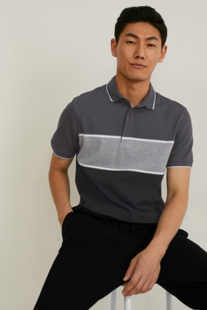 C&A Polo Hemd Herren Schwarz | XVGCB-7320