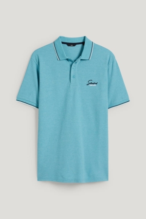 C&A Polo Hemd Herren Türkis | BHJXP-1830