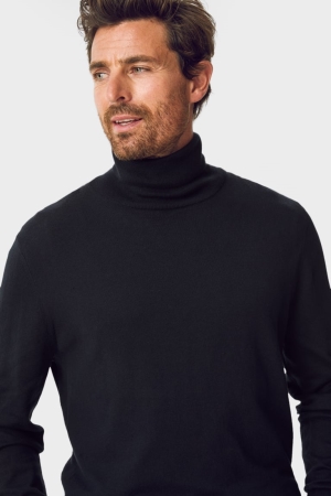 C&A Polo Neck Jumper Herren Dunkelblau | XEDVT-7120