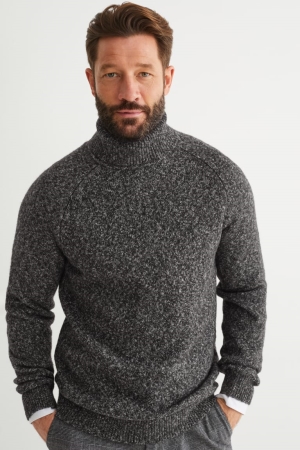 C&A Polo Neck Jumper Herren Dunkelgrau | TNQXI-5098