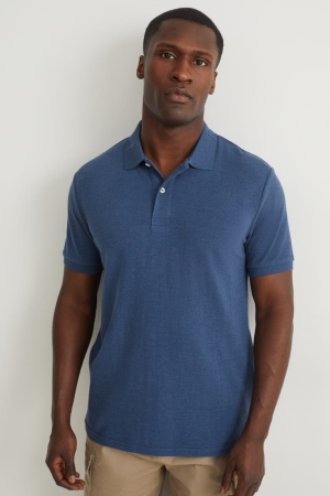 C&A Polo With Organic Baumwoll Hemd Herren Dunkelblau | NRFUD-0241