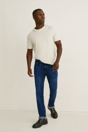 C&A Premium Slim Recycled Jeans Herren Blau | KOMFP-9638