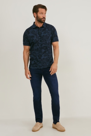 C&A Premium Slim Recycled Jeans Herren Blau Dunkelblau | ZGYXF-5401