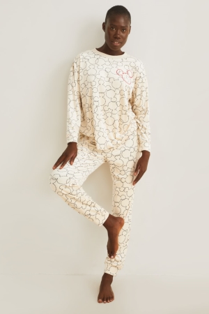 C&A Pyjamas Mickey Mouse Nachtwäsche Damen Beige | ASTZX-0275