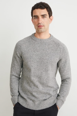C&A Recycled Jumper Herren Hellgrau | BXLZG-4923