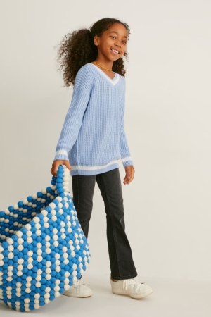 C&A Recycled Jumper Mädchen Hellblau | VXJID-2541