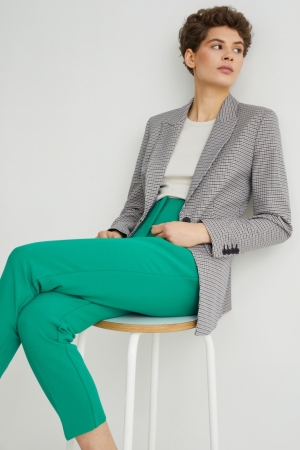 C&A Regular Fit 4 Way Stretch Blazer Damen Beige Blau | BIEHK-0485