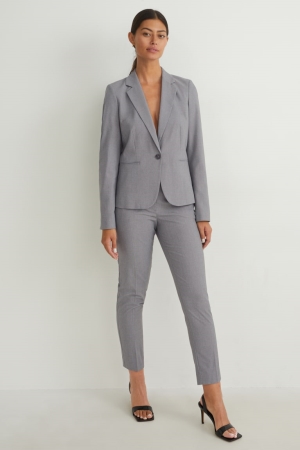 C&A Regular Fit Recycled Blazer Damen Grau | DJQXM-8945