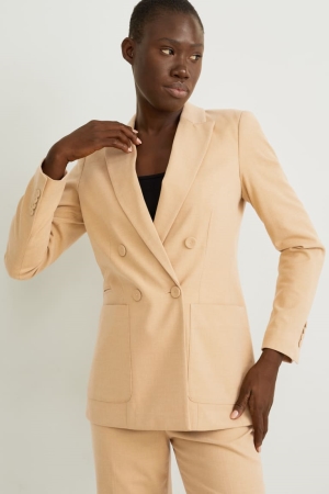 C&A Regular Fit Recycled Blazer Damen Hellbraun | GOMYP-6932