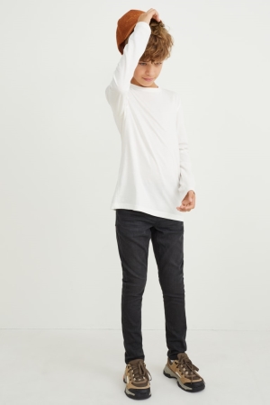 C&A Regular Genderneutral Lycra® Hosen Jungen Blau Dunkelgrau | SXZYQ-6359